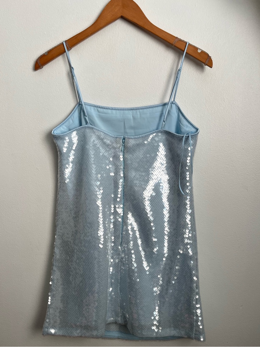 Abercrombie & Fitch Sequin Mini Dress Square Neck Strappy - Picture 6 of 14